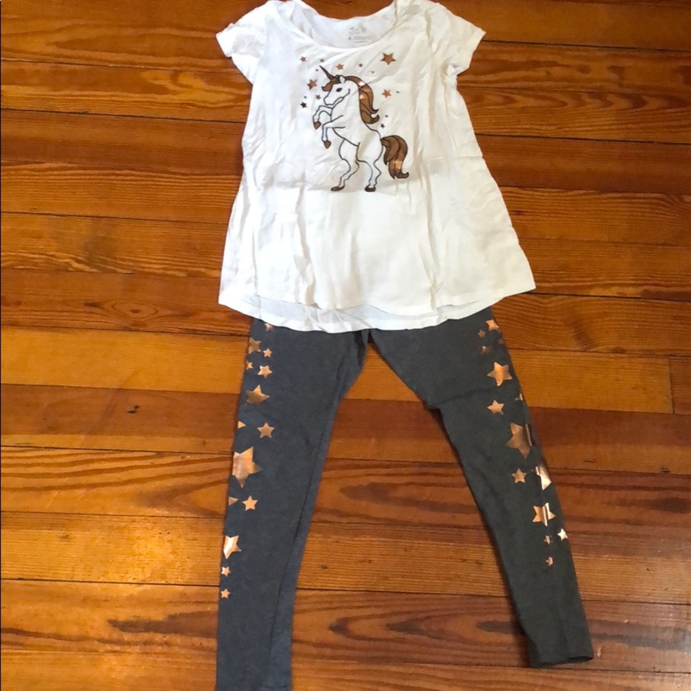 Justice size 8 unicorn outfit